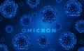 Coronavirus Omicron Version Abstract Background, 3D Rendered Virus latest Royalty Free Stock Photo