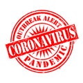 Coronavirus. Outbreak Alert. Vector Stamp