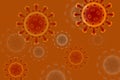 Coronavirus outbreak and coronaviruses influenza background as dangerous flu strain cases as a pandemic medical health risk Royalty Free Stock Photo