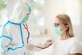 Coronavirus outbreak. Doctor and covid-19 patient Royalty Free Stock Photo