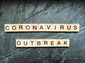 Coronavirus outbreak on grey background