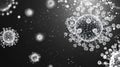 Coronavirus outbreak spreading worldwide in black and white Royalty Free Stock Photo