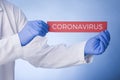 Coronavirus pandemic. COVID-19 global warning. Royalty Free Stock Photo