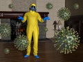 Coronavirus Pandemic, COVID-19, Virus, Disease, Hazmat Suit