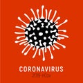 Coronavirus medical health concept Symbol for poster Royalty Free Stock Photo