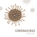 Coronavirus health concept Symbol for poster Royalty Free Stock Photo