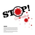 Stop coronavirus. COVID-19 icons. Global epidemic alert. Virus icons. Isolated vector illustration.