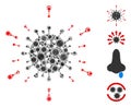 Coronavirus Particles Collage of CoronaVirus Icons