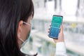 Coronavirus Positive Test On Smart Phone App In Infectious Disease Specialist Hand