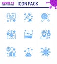 Coronavirus Precaution Tips icon for healthcare guidelines presentation 9 Blue icon pack such as pneumonia, lung, blood, breath,