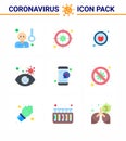 Coronavirus Precaution Tips icon for healthcare guidelines presentation 9 Flat Color icon pack such as question, medical, apple,