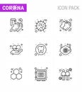 Coronavirus Prevention 25 icon Set Blue. dental, heart, virus, care, dry