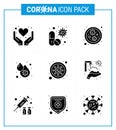 Coronavirus Prevention 25 icon Set Blue. platelets, dengue, pill, blood virus, virus Royalty Free Stock Photo