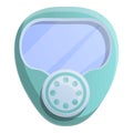 Coronavirus protect mask icon, cartoon style