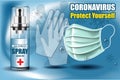 Coronavirus, Protect Yourself a poster with epidemic protection Royalty Free Stock Photo