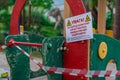 Coronavirus protection measures - closed playground to avoid virus spread