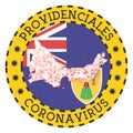 Coronavirus in Providenciales sign.