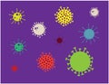 Coronavirus purple background