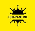 Coronavirus quarantine banner. Protection against dangerous virus