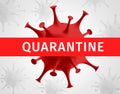 Coronavirus quarantine banner. Protection against dangerous virus