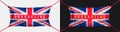 Coronavirus Quarantine Britain. Protective mask in the form of flag of UK from covid-19 Royalty Free Stock Photo