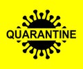 Coronavirus quarantine isolation banner. Protection against dangerous virus. Healthcare medicine protected from bacteria virus