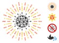 Coronavirus Radiation Collage of CoronaVirus Icons