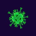 Coronavirus realistic vector illustration