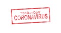 Coronavirus in red stamp illustration Royalty Free Stock Photo