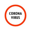 Coronavirus. round red frame. eps10 vector stock illustration