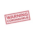 Coronavirus rubber texture vector stamp Royalty Free Stock Photo