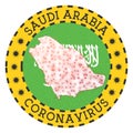 Coronavirus in Saudi Arabia sign. Royalty Free Stock Photo