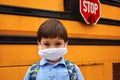 Coronavirus School Reopening Child with Face Mask