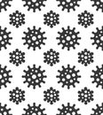 Coronavirus Seamless Pattern on White Background. Vector