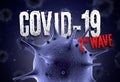 Coronavirus second wave 3d render concept