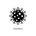 Coronavirus Sign caution. Corona virus icon logo. Coronavirus outbreak.