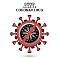 Coronavirus sign with dartboard