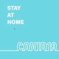 Coronavirus sign in minimal flat style. Danger coronavirus disease with similar to flu symptoms. Stay home to reduce