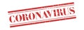 CORONAVIRUS stamp, banner Corona Virus disease 2019. Vintage grunge sign in red ink