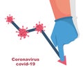 Coronavirus statistics. Prevention covid-19 vector