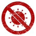 Coronavirus Stop Sign Stamp Illustration Vector Royalty Free Stock Photo