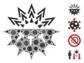 Coronavirus Structure Collage of Covid Virus Icons