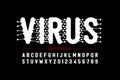 Virus infection style font