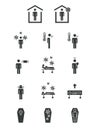 Coronavirus symbols for statistics