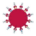 Coronavirus Syringes Immunization Vaccine Symbol