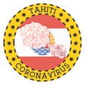 Coronavirus in Tahiti sign.
