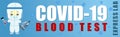 Coronavirus Testing banner. Covid-19 blood test