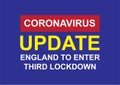 Coronavirus update: England to enter third lockdown