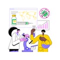 Coronavirus vaccine abstract concept vector illustration. Royalty Free Stock Photo