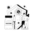 Coronavirus vaccine abstract concept vector illustration. Royalty Free Stock Photo